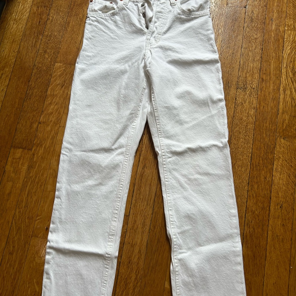 Mango Crisp White Jeans